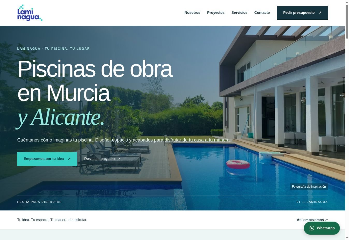 Captura real de la portada de Laminagua